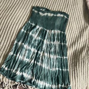 Green Tie-Dye Women's Skirt